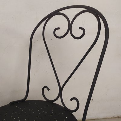 Garden Chairs in Black Iron, 1890s, Set of 4-EAD-1816214