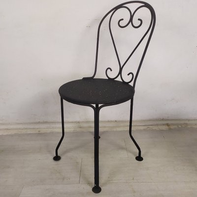 Garden Chairs in Black Iron, 1890s, Set of 4-EAD-1816214