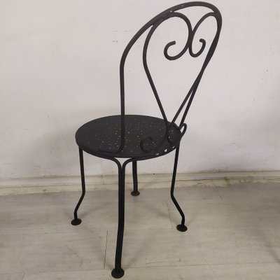 Garden Chairs in Black Iron, 1890s, Set of 4-EAD-1816214