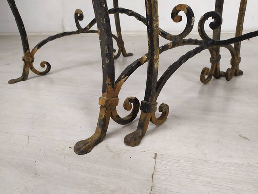 Garden Chairs in Wrought Iron, 1930s, Set of 4-EAD-1719293