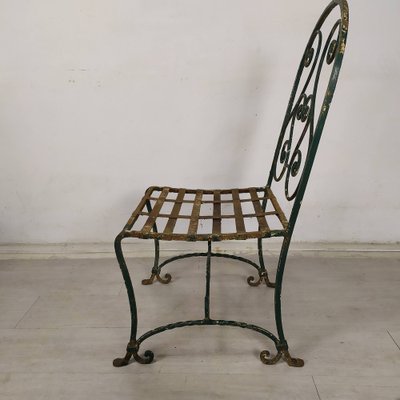 Garden Chairs in Wrought Iron, 1930s, Set of 4-EAD-1719293