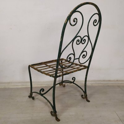 Garden Chairs in Wrought Iron, 1930s, Set of 4-EAD-1719293