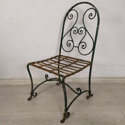 Garden Chairs in Wrought Iron, 1930s, Set of 4-EAD-1719293