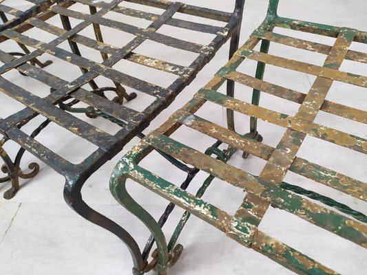 Garden Chairs in Wrought Iron, 1930s, Set of 4-EAD-1719293