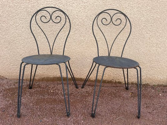 Garden Chairs in Wrought Iron, Set of 2-SDV-1335298