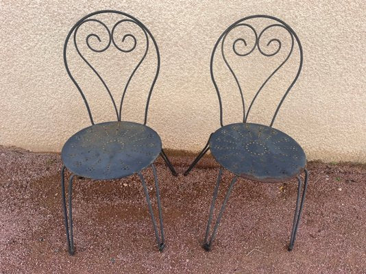 Garden Chairs in Wrought Iron, Set of 2-SDV-1335298