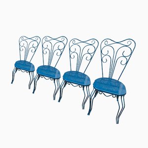 Garden Chairs & Table Set from Fermob, 1950s, Set of 5-CTF-695077