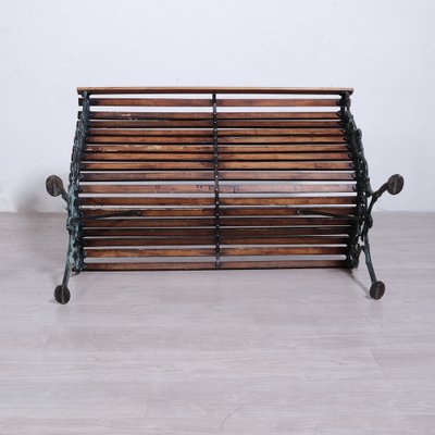 Garden Park Bench in Wood and Cast Iron, 2000s-XSG-2042906