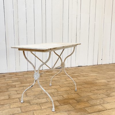 Garden Table in Marble & Cast Iron, 1920s-RB-1396611