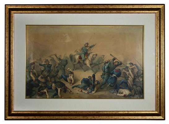 Garibaldi in the Battle, Retouched Lithograph, 19th Century-ZCI-1163191