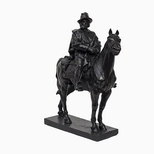 Garibaldi Riding a Horse - Original Bronze Sculpture by Carlo Rivalta Early 1900-ZCI-756536