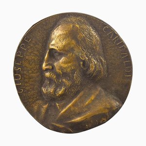 Garibaldi's Bronze Portrait by Italian Manufacture, 19th Century-ZCI-789000