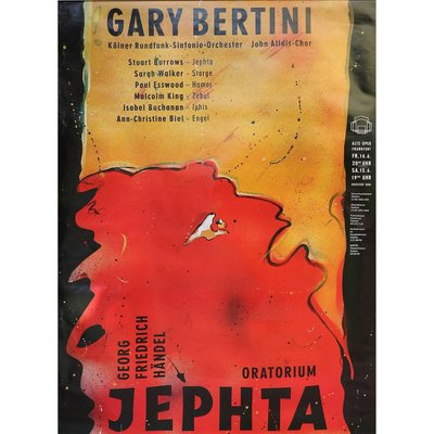 Gary Bertini, Jephta, Concert Poster, 1985, Alte Oper Frankfurt, Germany-DEK-932517