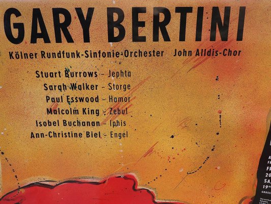 Gary Bertini, Jephta, Concert Poster, 1985, Alte Oper Frankfurt, Germany-DEK-932517