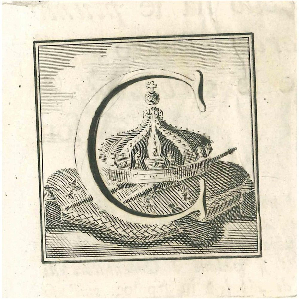 Gaspar Van Wittel (Vanvitelli), Antiquities of Herculaneum Letter C, Etching, 18th Century