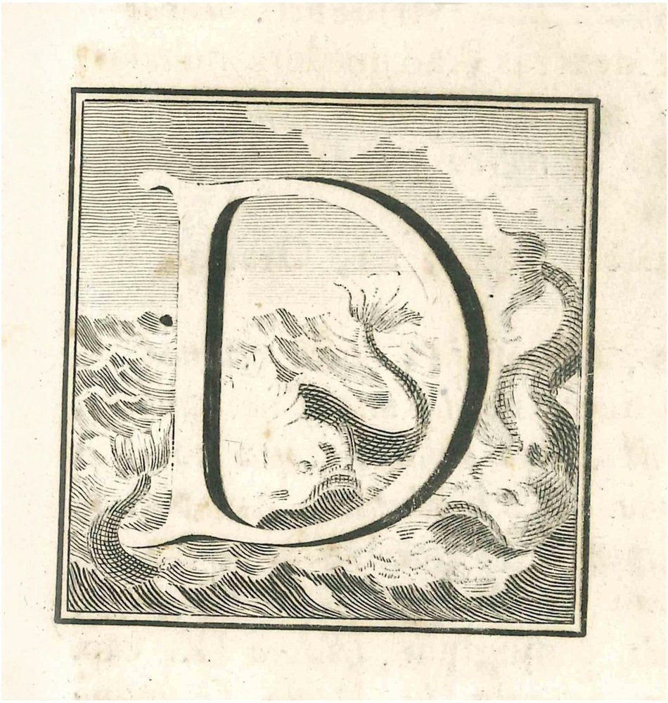 Gaspar Van Wittel (Vanvitelli), Antiquities of Herculaneum Letter D, Etching, 18th Century