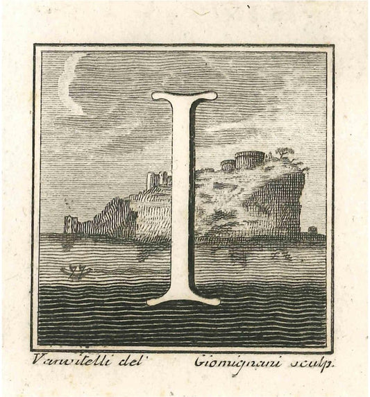 Gaspar Van Wittel (Vanvitelli), Antiquities of Herculaneum Letter I, Etching, 18th Century