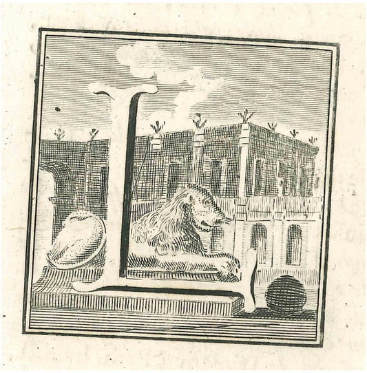 Gaspar Van Wittel (Vanvitelli), Antiquities of Herculaneum Letter L, Etching, 18th Century