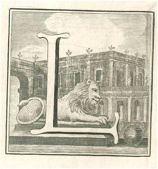 Gaspar Van Wittel (Vanvitelli), Antiquities of Herculaneum Letter L, Etching, 18th Century