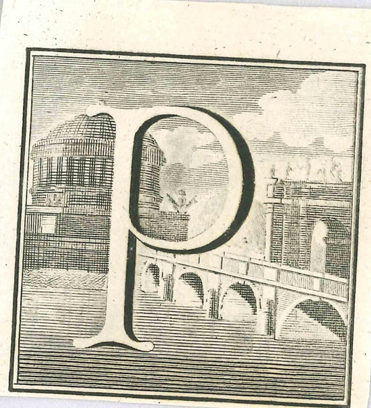 Gaspar Van Wittel (Vanvitelli), Antiquities of Herculaneum Letter P, Etching, 18th Century