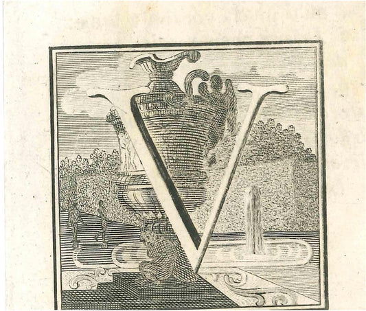 Gaspar Van Wittel (Vanvitelli), Antiquities of Herculaneum Letter V, Etching, 18th Century