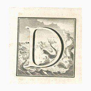 Gaspar Van Wittel (Vanvitelli), Letter D, Etching, 18th Century-ZCI-1759312