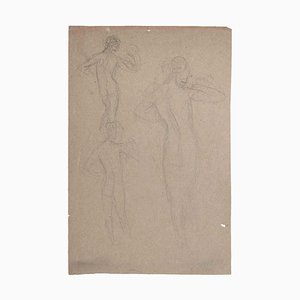 Gaspard Maillot, Nudes, Pencil Drawing, Early 20th Century-ZCI-1788542