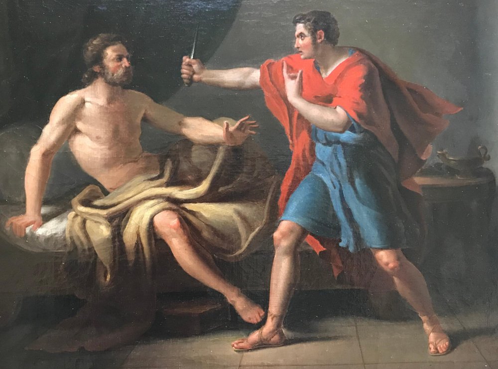 Gaspare Landi, Muzio Scevola and Porsenna, Oil on Canvas, Late 1700s