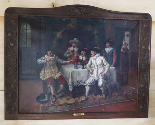 Gaston Bonfils, Scène d'Intérieur, 19th-Century, Oil on Canvas, Framed-WSV-1367309