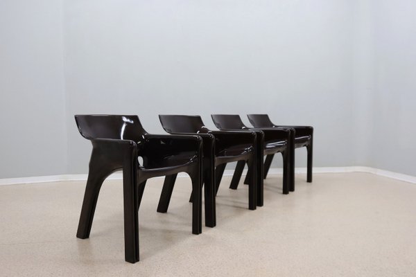 Gaudi Dining Chairs by Vico Magistretti for Artemide, 1960s, Set of 5-ZQ-2022560