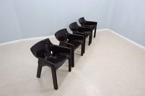 Gaudi Dining Chairs by Vico Magistretti for Artemide, 1960s, Set of 5-ZQ-2022560