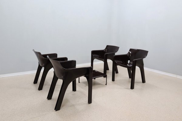 Gaudi Dining Chairs by Vico Magistretti for Artemide, 1960s, Set of 5-ZQ-2022560