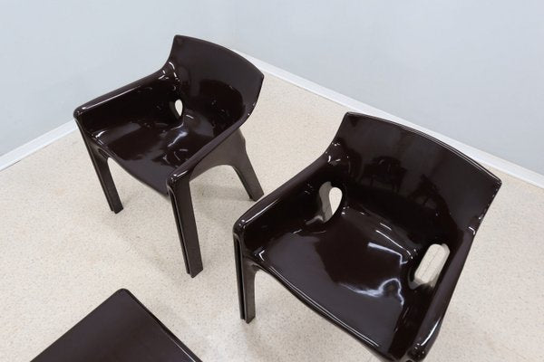 Gaudi Dining Chairs by Vico Magistretti for Artemide, 1960s, Set of 5-ZQ-2022560