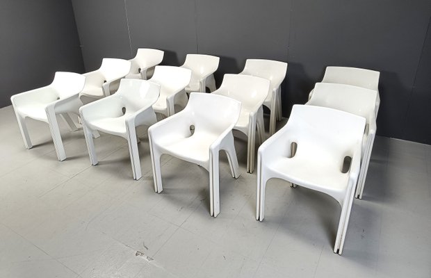 Gaudi Dining Chairs by Vico Magistretti for Artemide, 1970s, Set of 12-IRH-2027669