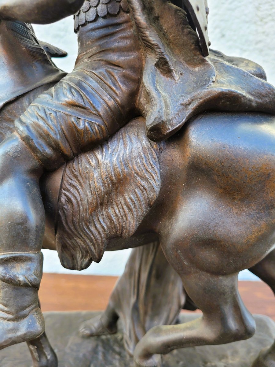 Gaulish Chef on Horseback, 19th Century, Bronze