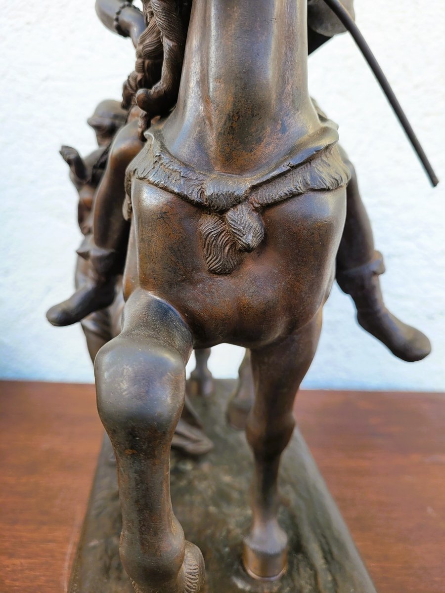 Gaulish Chef on Horseback, 19th Century, Bronze