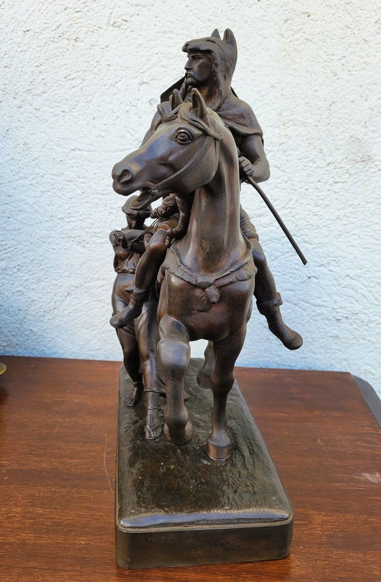 Gaulish Chef on Horseback, 19th Century, Bronze