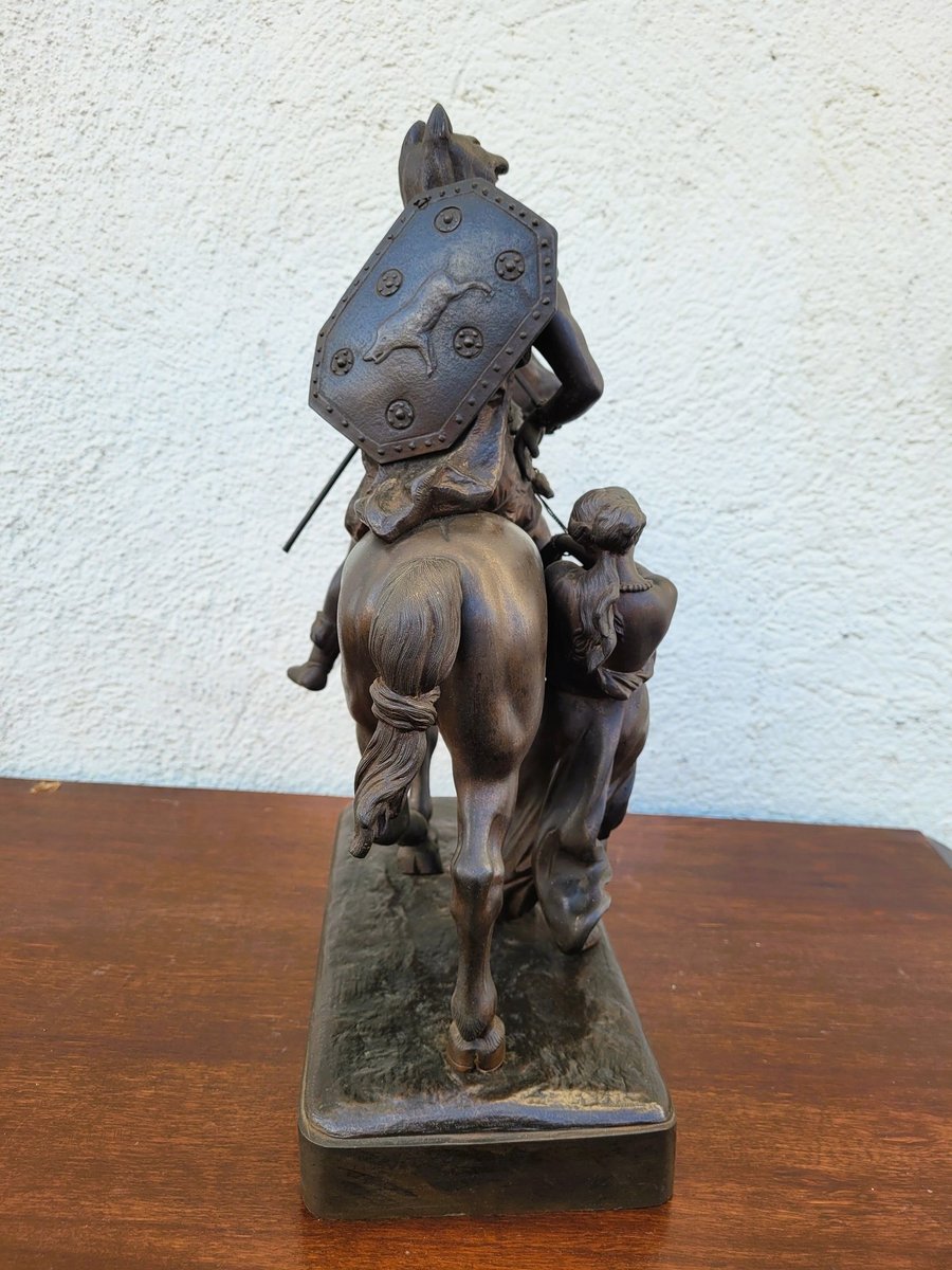 Gaulish Chef on Horseback, 19th Century, Bronze