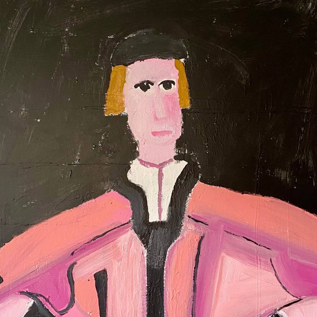 Gauthier Bruel, Portrait of Ameringo Antinori, Acrylic on Canvas, 21st Century