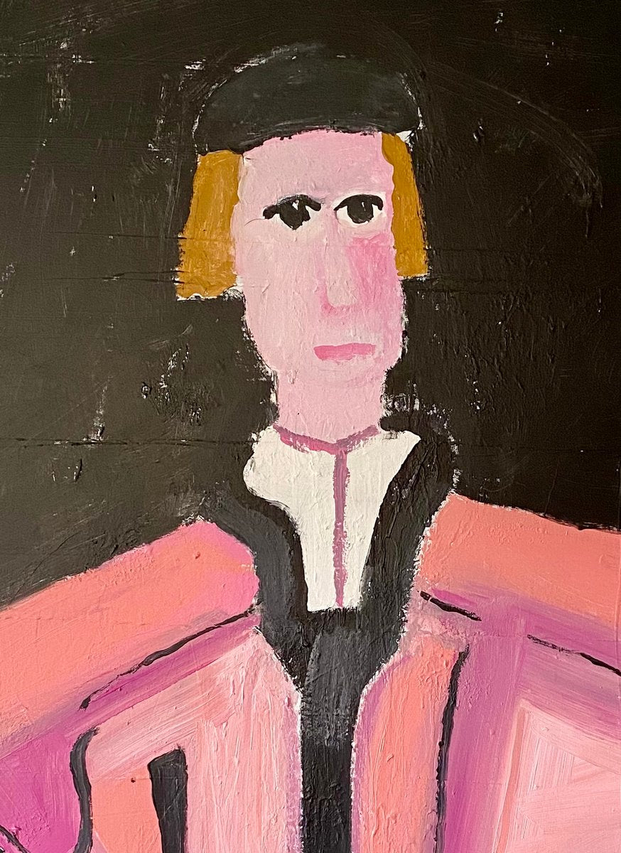 Gauthier Bruel, Portrait of Ameringo Antinori, Acrylic on Canvas, 21st Century