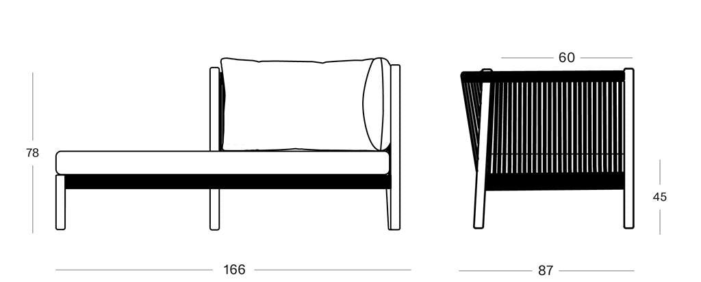 LENTO - Rope Garden daybed by Vincent Sheppard