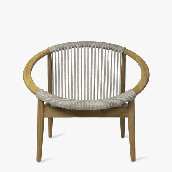 Rope Easy Chair With Armrests Frida by Vincent Sheppard #Teak / Dune white