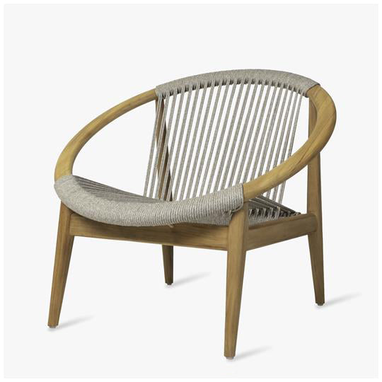 Rope Easy Chair With Armrests Frida by Vincent Sheppard #Teak / Dune white