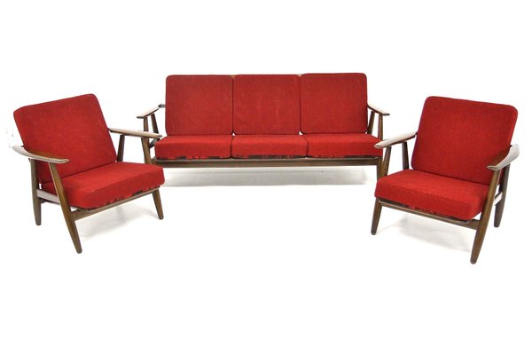 GE 240 Cigar Chairs & Sofa by Hans J. Wegner, Denmark, 1960s, Set of 3-GEK-1435907