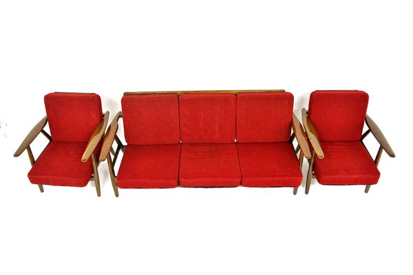 GE 240 Cigar Chairs & Sofa by Hans J. Wegner, Denmark, 1960s, Set of 3-GEK-1435907