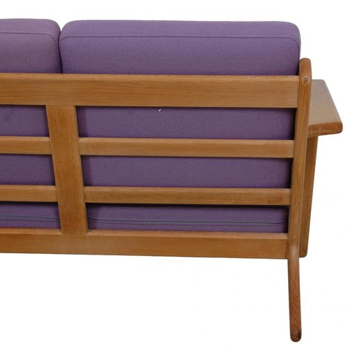 Ge-290 3-Seater Sofa in Purple Fabric by Hans Wegner, 1990s