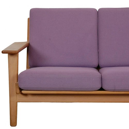 Ge-290 3-Seater Sofa in Purple Fabric by Hans Wegner, 1990s