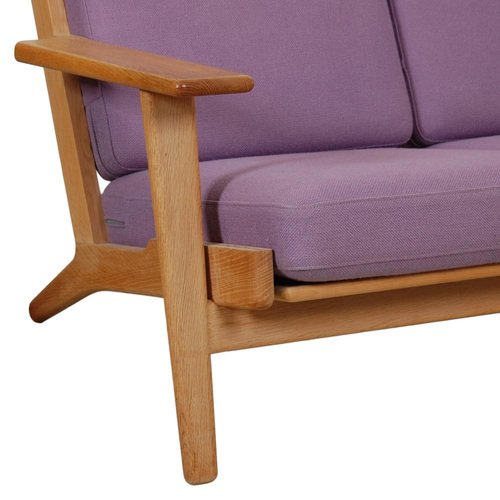 Ge-290 3-Seater Sofa in Purple Fabric by Hans Wegner, 1990s