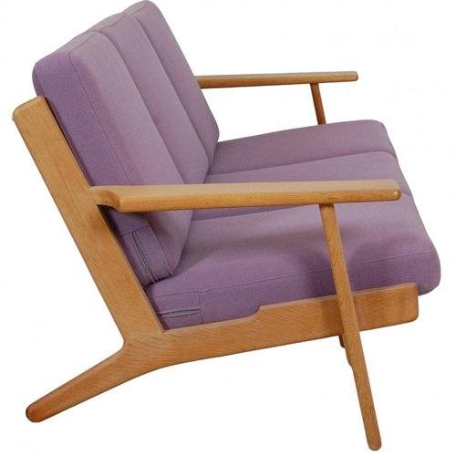 Ge-290 3-Seater Sofa in Purple Fabric by Hans Wegner, 1990s