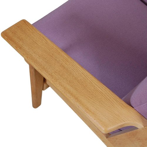 Ge-290 3-Seater Sofa in Purple Fabric by Hans Wegner, 1990s